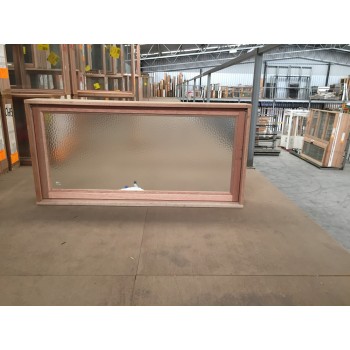 Timber Awning Window 597mm H x 1210mm W (Obscure) 